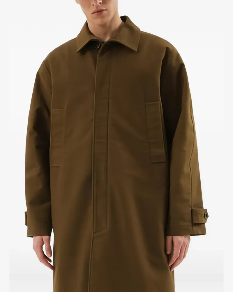 1989 STUDIO buttoned quilted-lining coat - Braun Braun