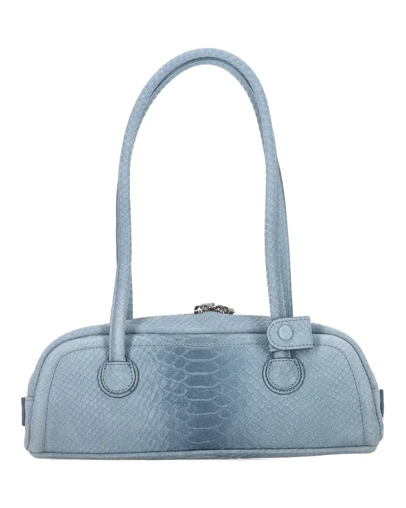 Marge Sherwood python-effect suede tote bag - Blau Blau