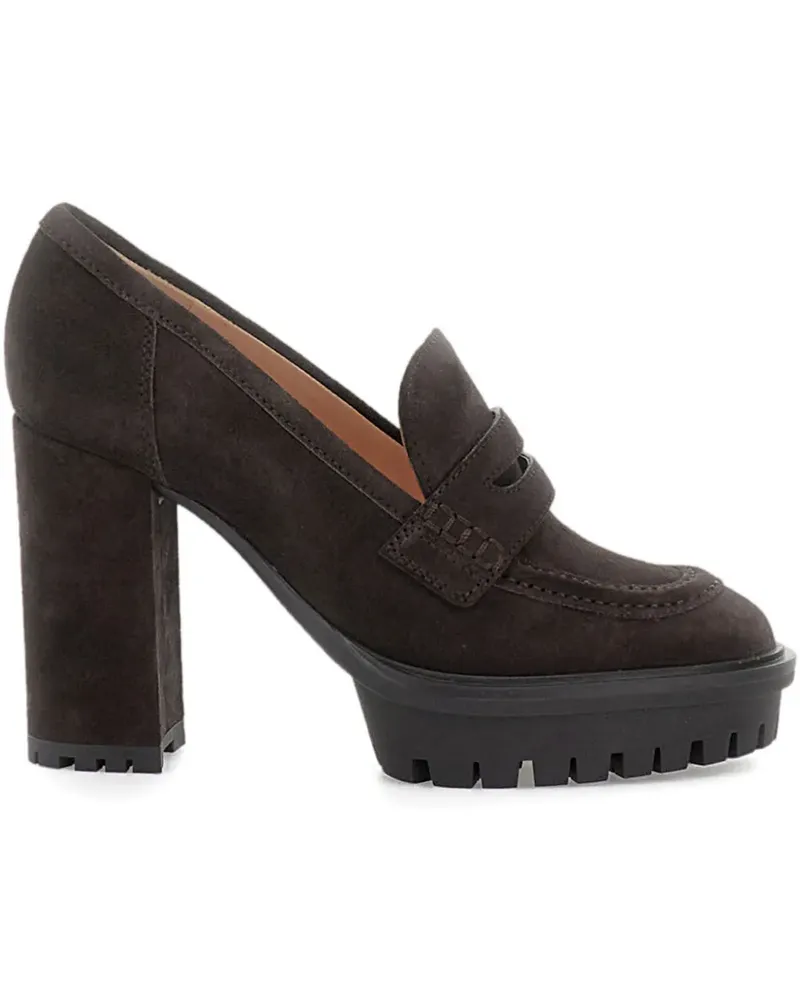 Gianvito Rossi Plateau-Pumps im Loafer-Style - Braun Braun