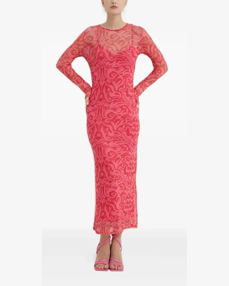Never Fully Dressed Kleid mit langen Ärmeln - Rosa Rosa