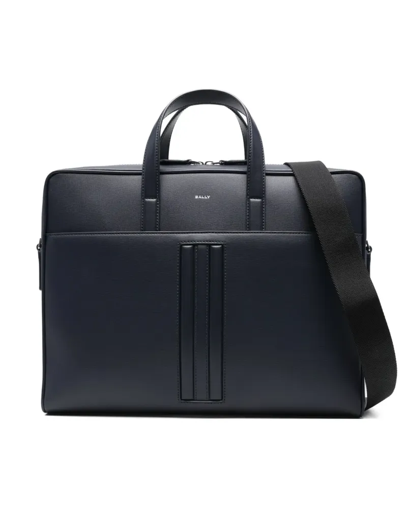 Bally Mythos Aktentasche mit Streifen - Blau Blau