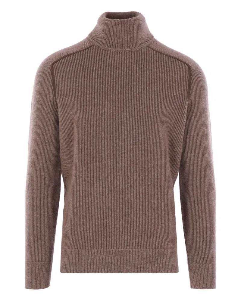 Ermenegildo Zegna Gerippter Rollkragenpullover - Braun Braun