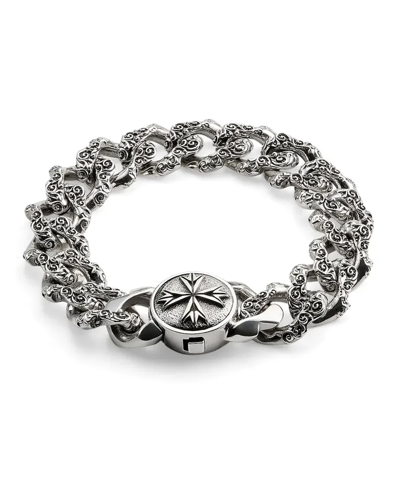 Emanuele Bicocchi Großes Flourish Kettenarmband - Silber Silber