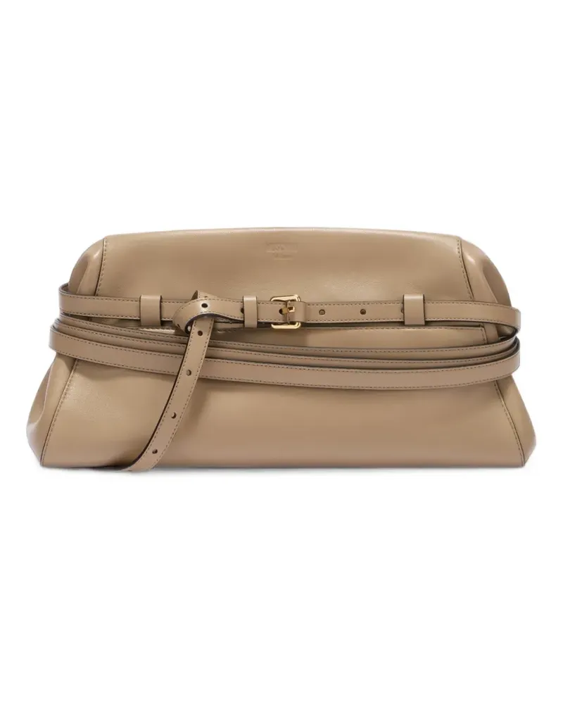 Moschino Handtasche mit Schnalle - Nude Nude