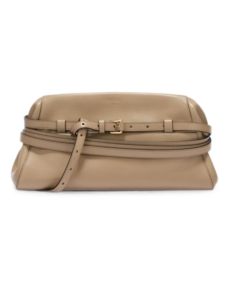Moschino Handtasche mit Schnalle - Nude Nude