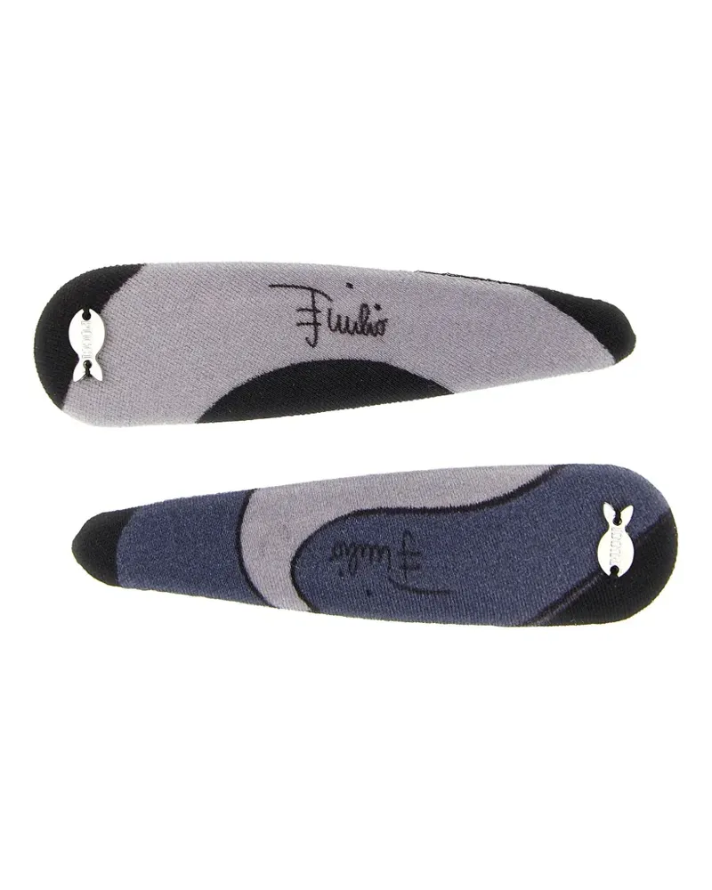 Emilio Pucci Haarspange mit Logo-Print - Schwarz Schwarz