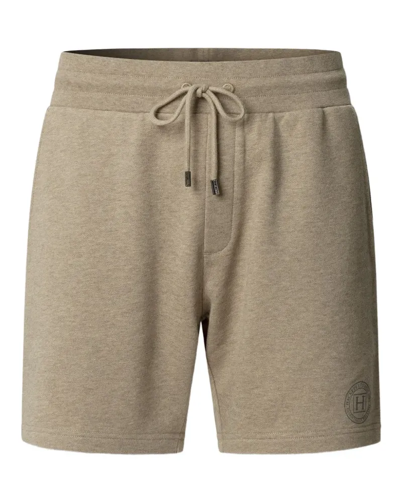Hackett Joggingshorts mit Logo-Print - Braun Braun