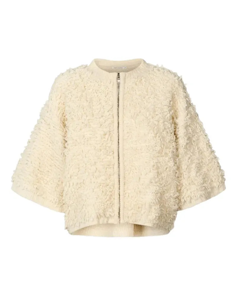 Rabens Saloner Alice zip cardigan - Nude Nude