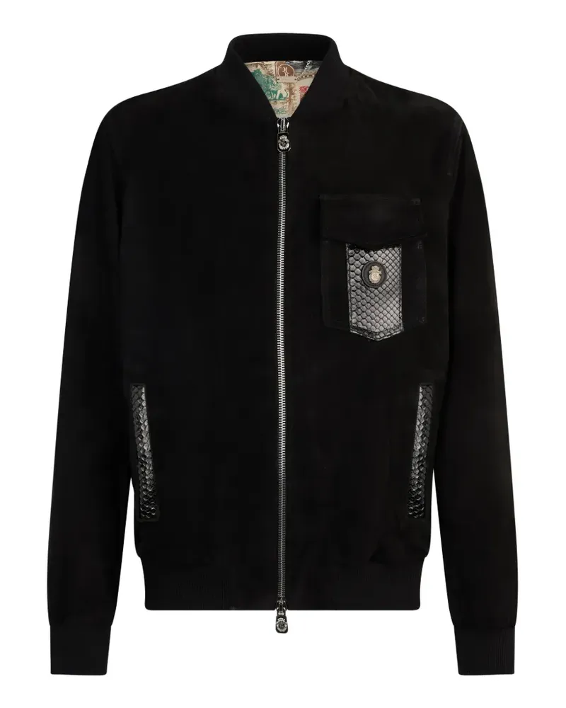 Billionaire Jacke aus Wildleder - Schwarz Schwarz
