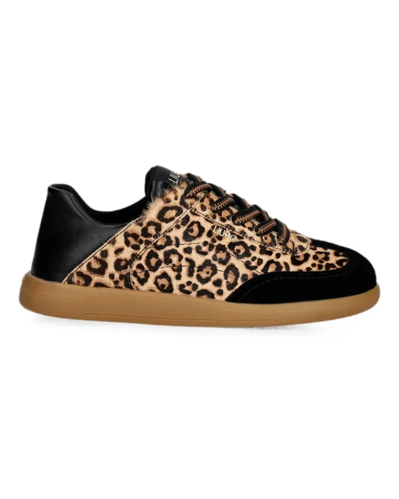 Liu Jo leopard-print lace-up sneakers - Braun Braun