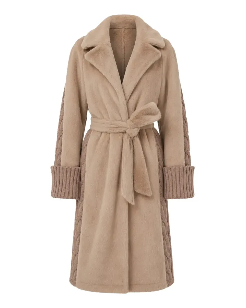 Guess Ludovica cable-knit coat - Nude Nude