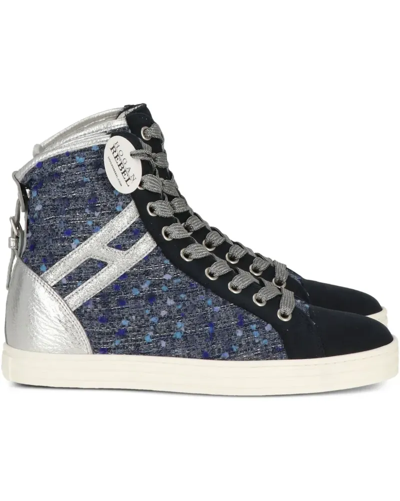 Hogan High-Top-Sneakers mit Tweed-Detail - Blau Blau