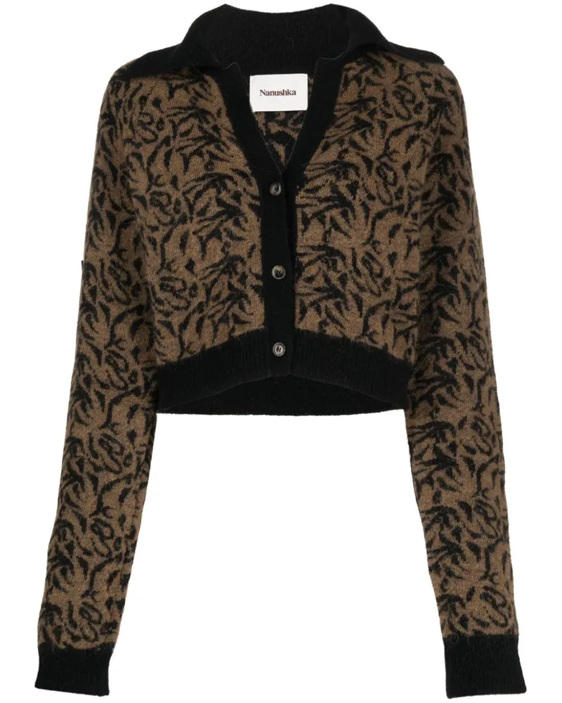 Nanushka Cardigan aus Wolle - Schwarz Schwarz