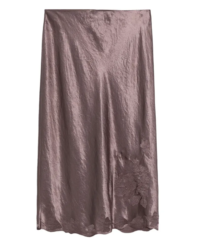 Vince satin-finish midi skirt - Rosa Rosa