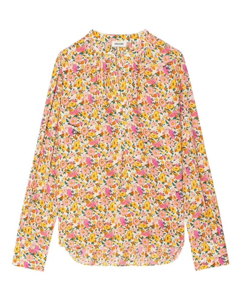 Zadig & Voltaire Tink Tunika mit Blumen-Print - Gelb Gelb
