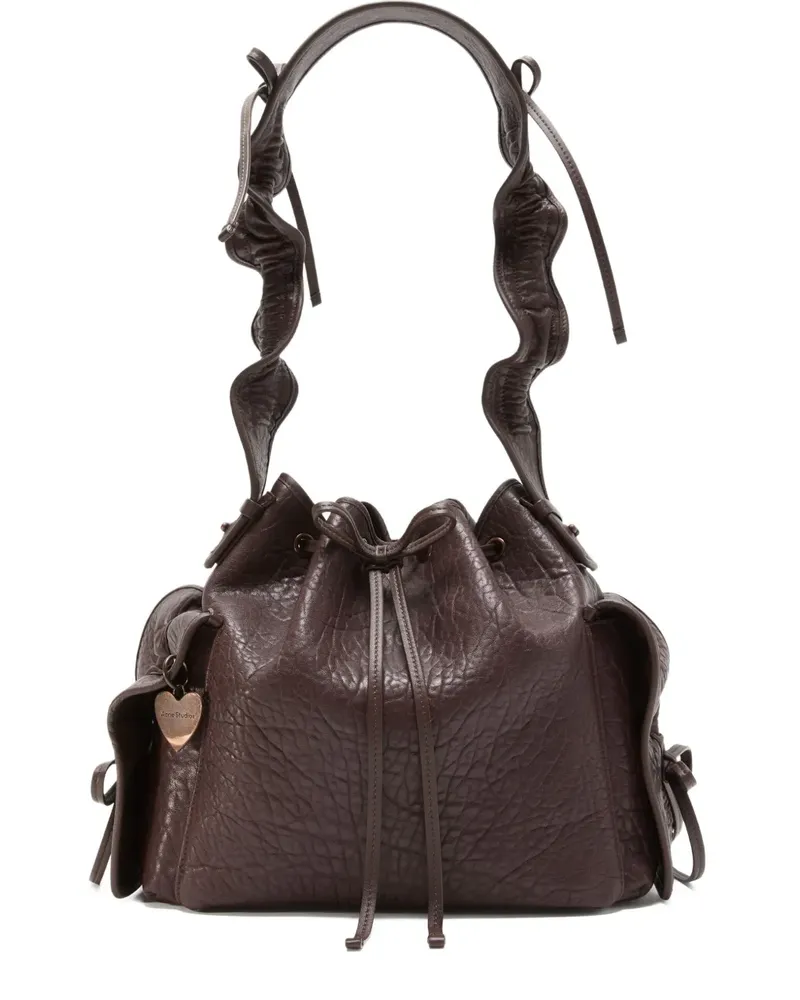 Acne Studios ruffled drawstring shoulder bag - Braun Braun