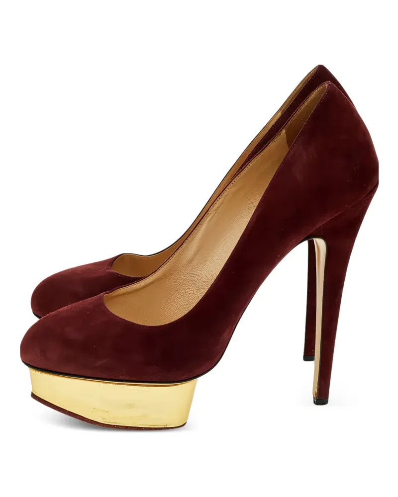 Charlotte Olympia Dolly Pumps mit Plateau 155mm - Rot Rot
