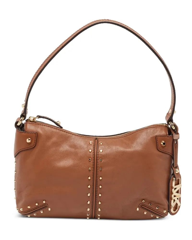Michael Kors 2004 Astor Schultertasche mit Nieten - Braun Braun