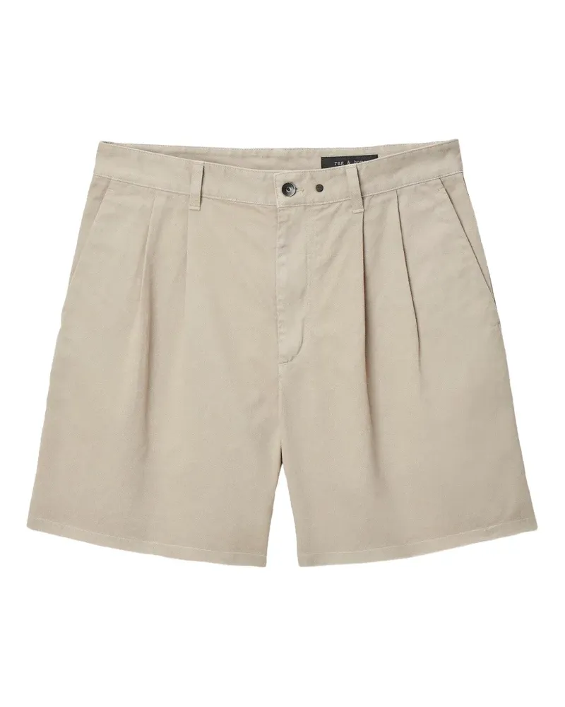 Rag & Bone Bundfaltenshorts mit ausgefranstem Saum - Nude Nude