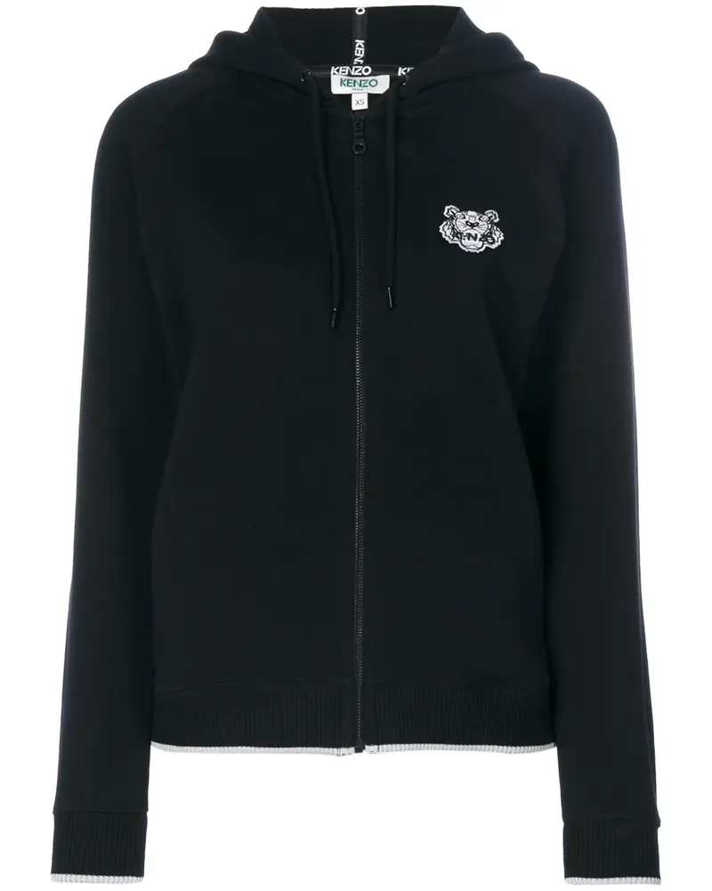 Kenzo Kapuzenjacke mit Tigermotiv - Schwarz Schwarz