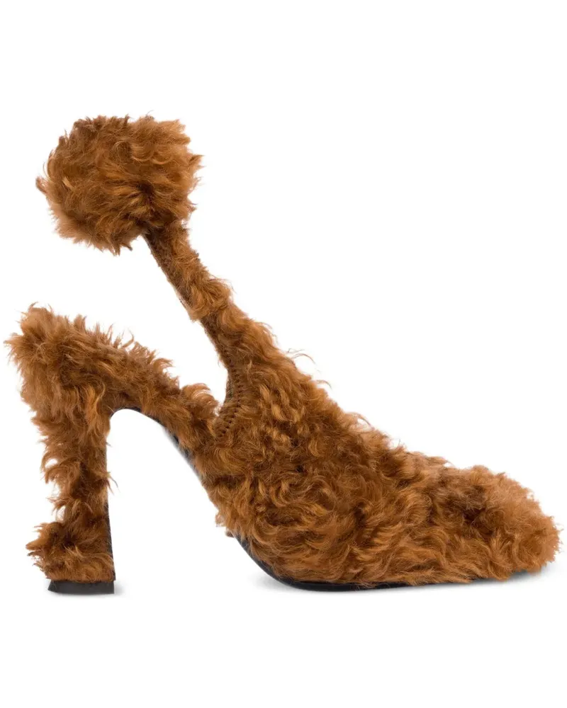 Moschino Pumps aus Shearling - Braun Braun