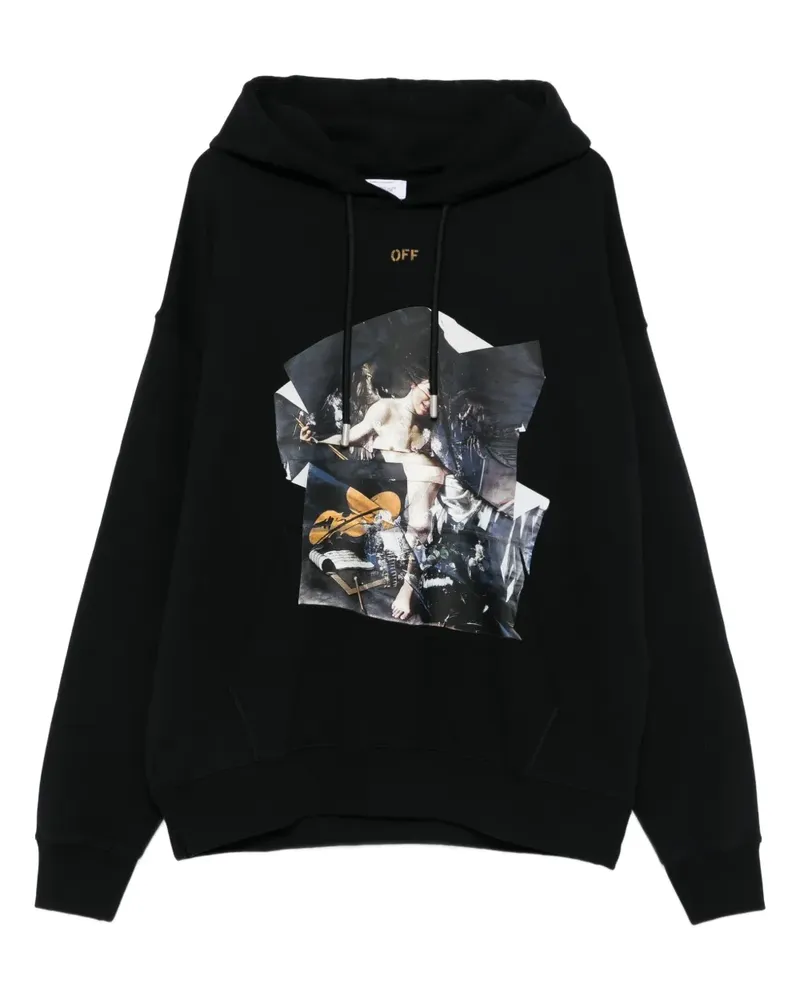 OFF-WHITE Hoodie mit Artwork-Print - Schwarz Schwarz