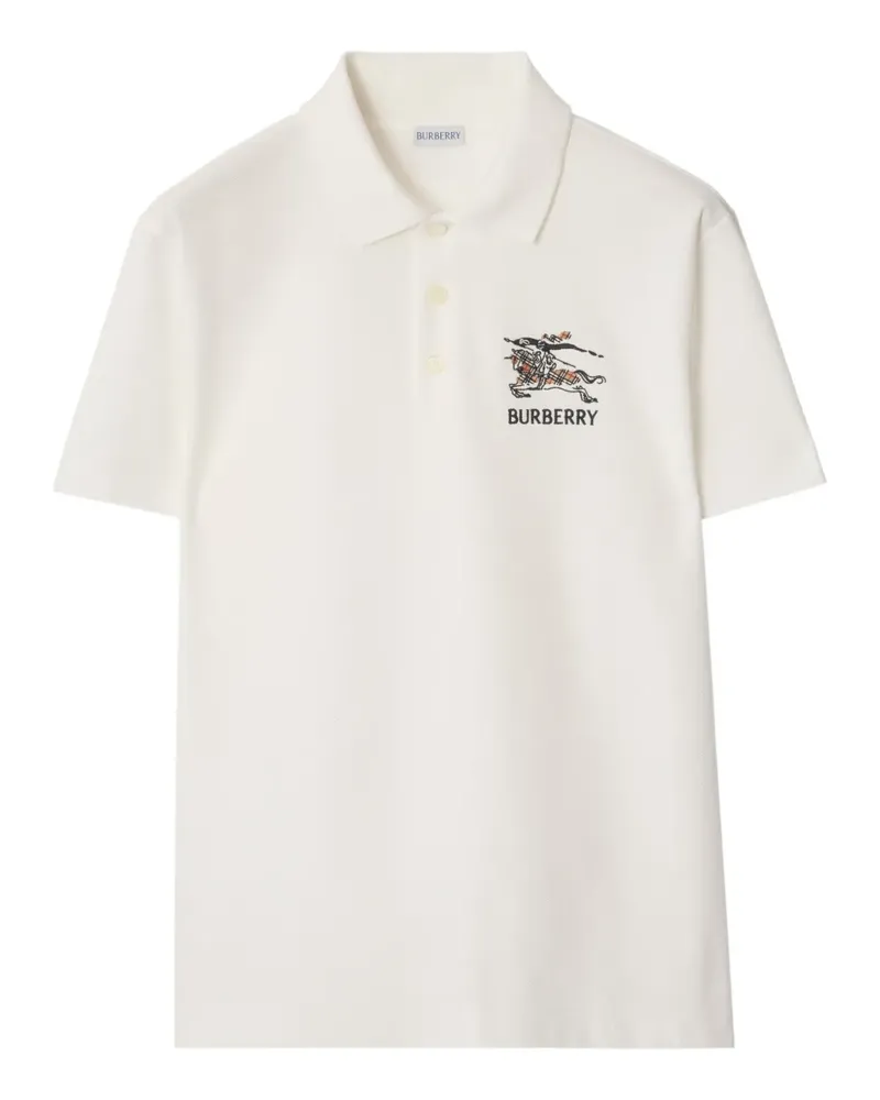 Burberry Equestrian Knight Poloshirt - Weiß Weiß