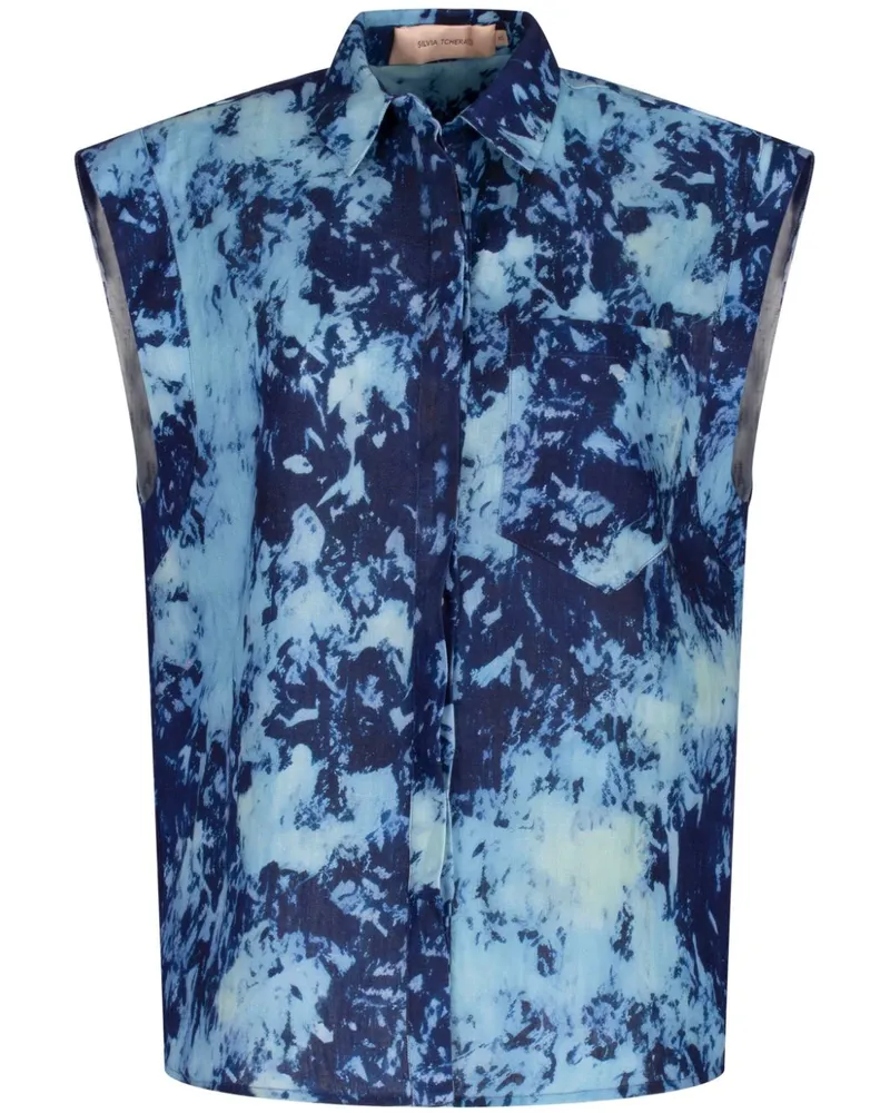 Silvia Tcherassi Rina Bluse - Blau Blau