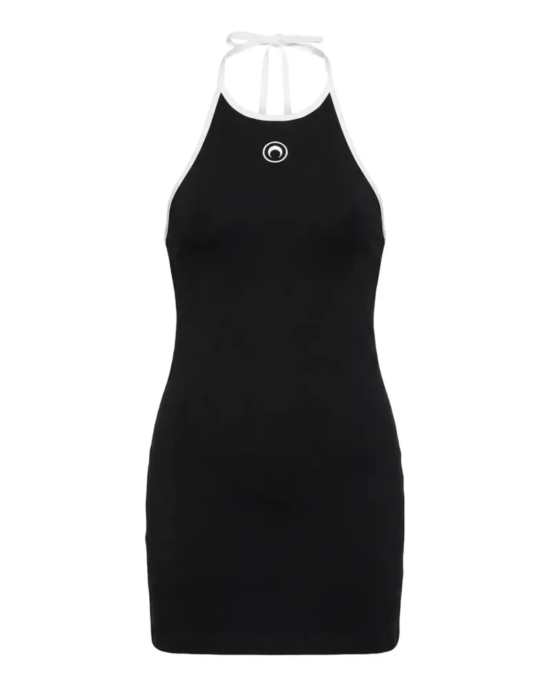 Marine Serre Jerseykleid mit Moon-Logo - Schwarz Schwarz