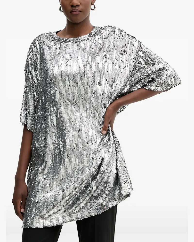 Aniye By Lulù sequin embellished T-shirt mini dress - Silber Silber