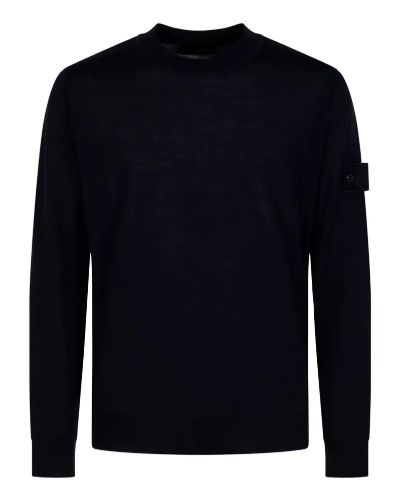 Stone Island Pullover mit Logo-Patch - Blau Blau