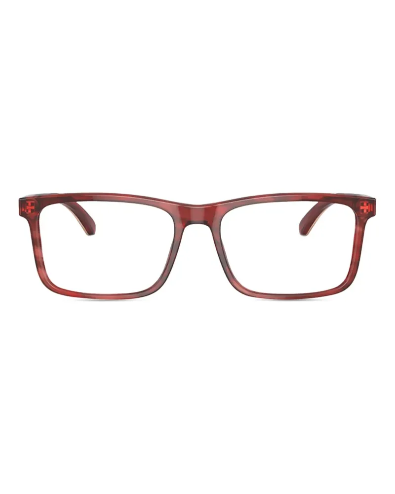Emporio Armani Brille mit eckigem Gestell - Rot Rot