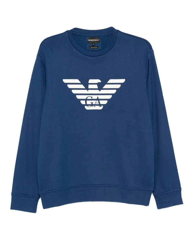 Emporio Armani Sweatshirt mit Adler-Logo - Blau Blau