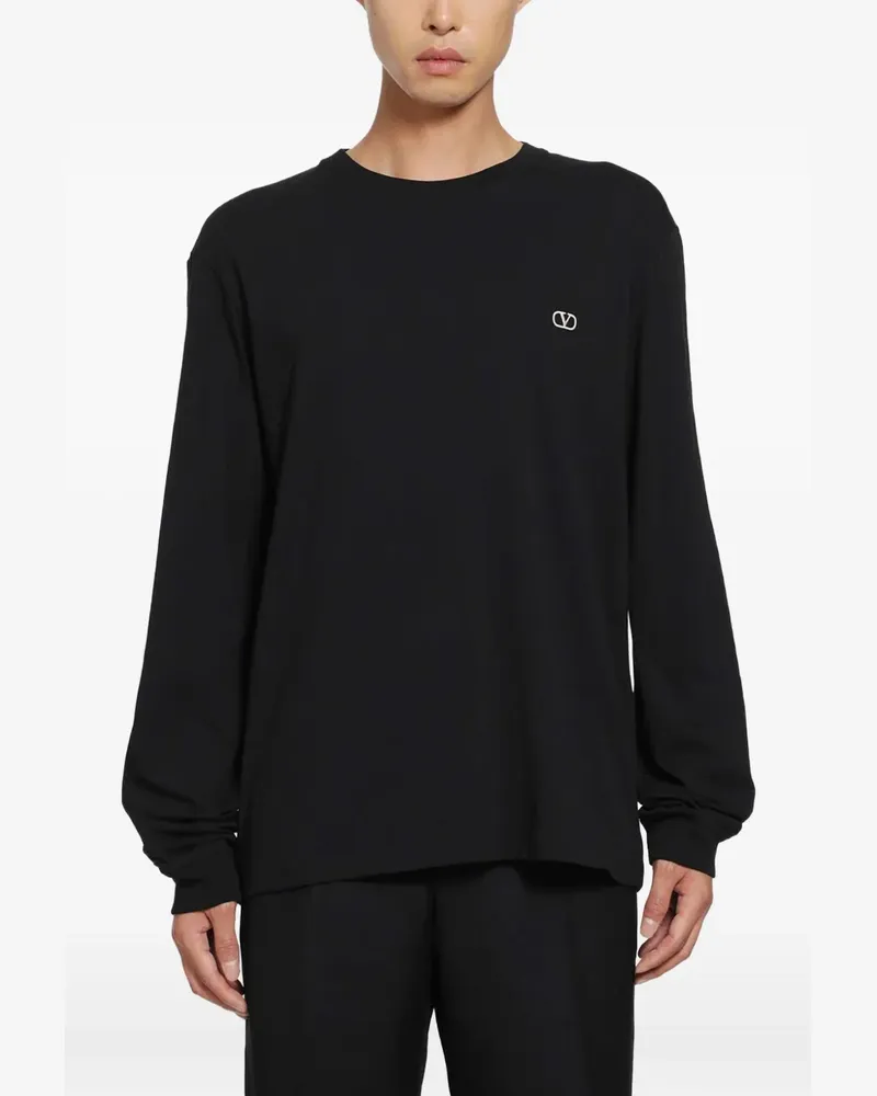 Valentino Garavani Hemd mit VLogo - Schwarz Schwarz