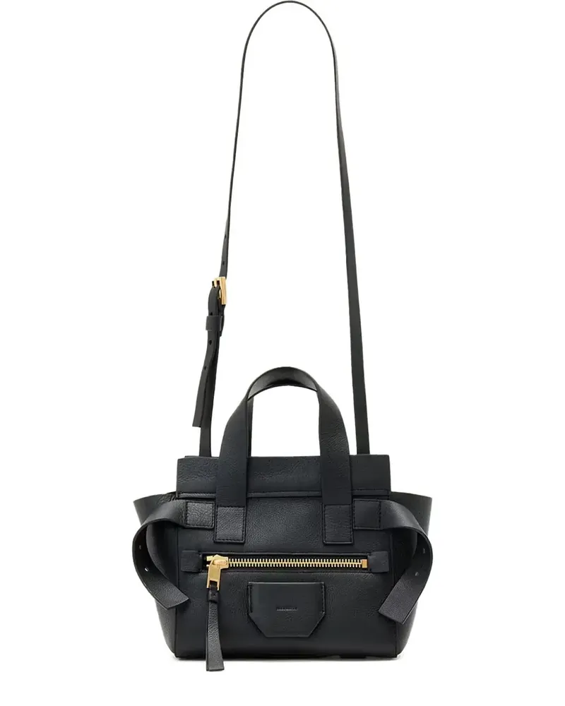 AllSaints mini Perez leather crossbody bag - Schwarz Schwarz