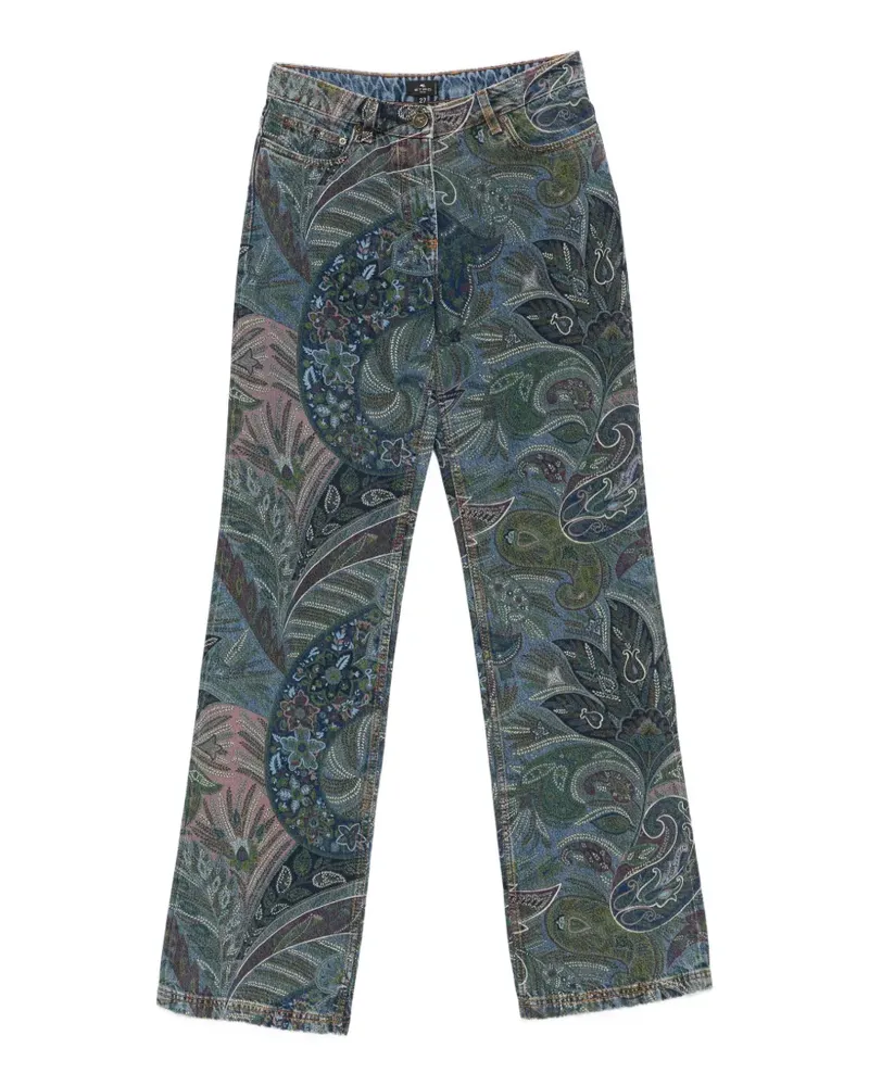 Etro paisley-print jeans - Blau Blau