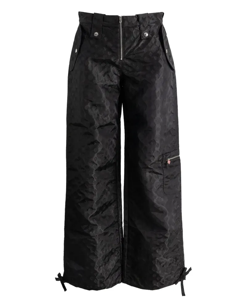 Casablanca Paris monogram zip trousers - Schwarz Schwarz