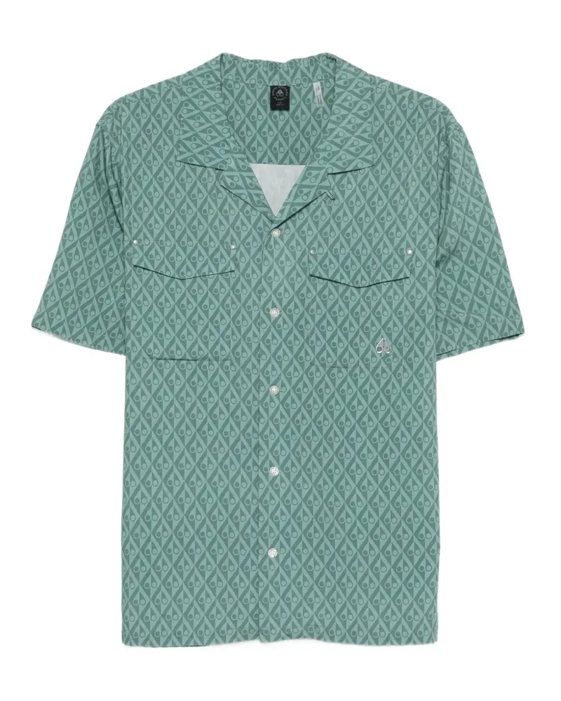 Moose Knuckles Gemustertes The Bay Hemd - Grün Grün