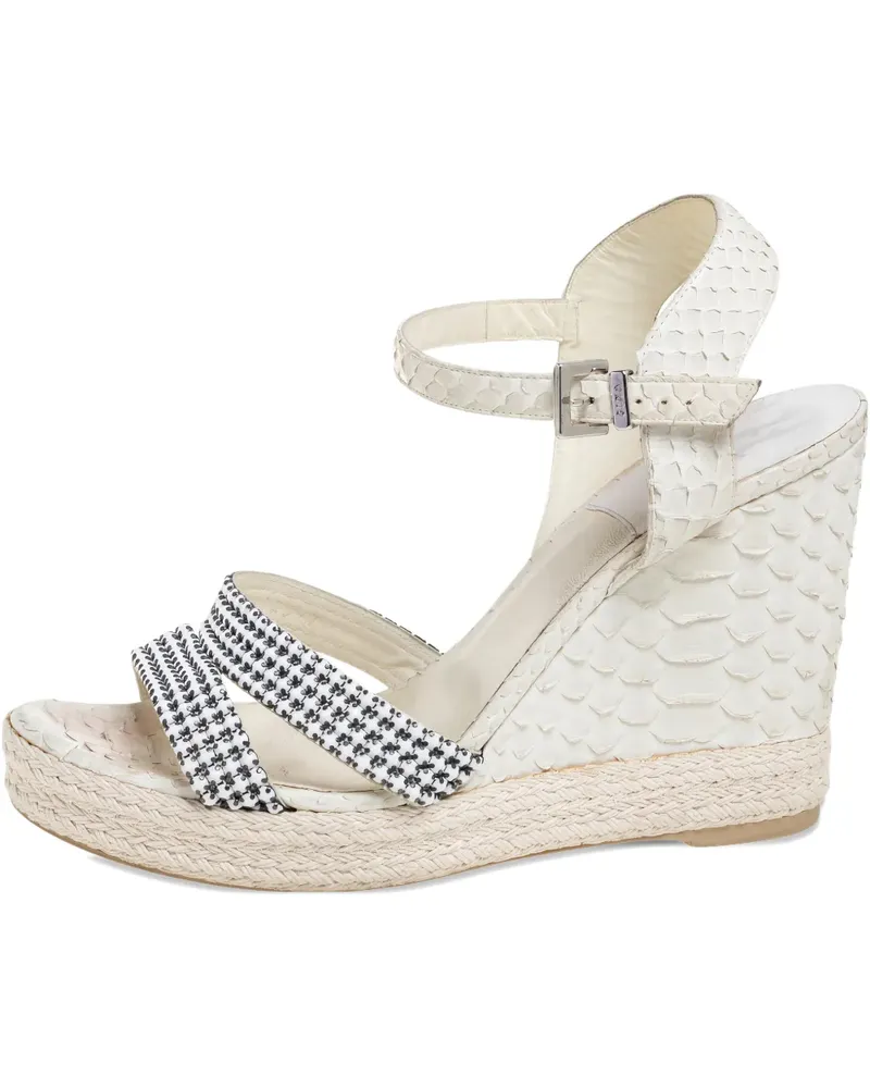 Gina embellished plataform sandals - Weiß Weiß