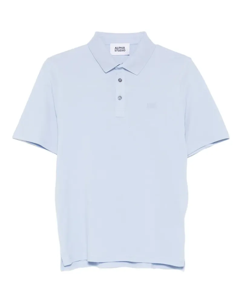 Alpha Studio button-fastening polo shirt - Blau Blau