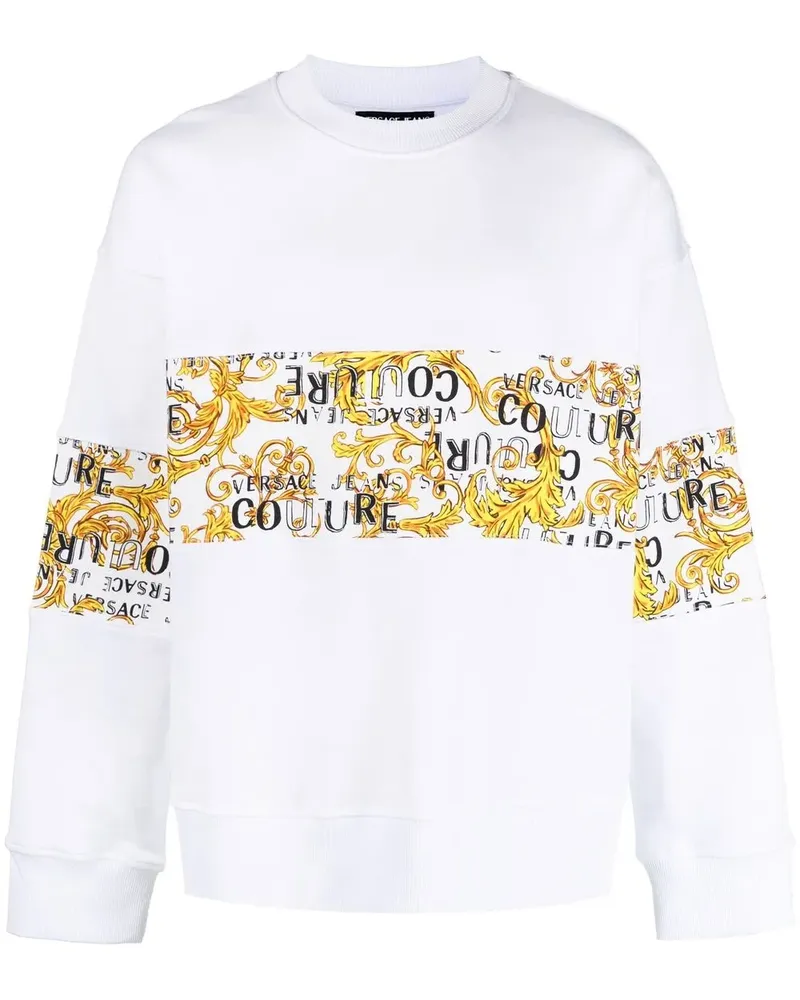 Versace Jeans Sweatshirt mit Logo-Print - Weiß Weiß