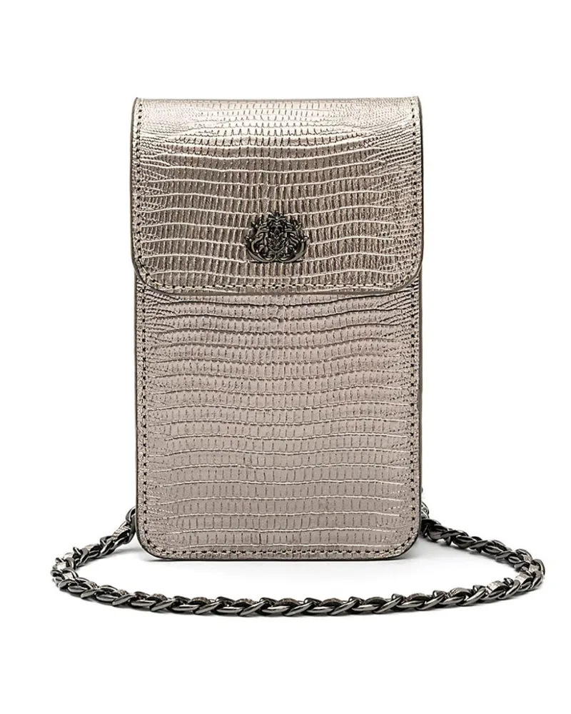 ISLA Handytasche aus Leder - Silber Silber