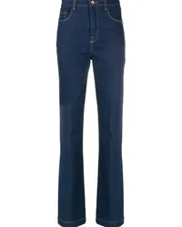 Patrizia Pepe Schmale High-Rise-Jeans Blau