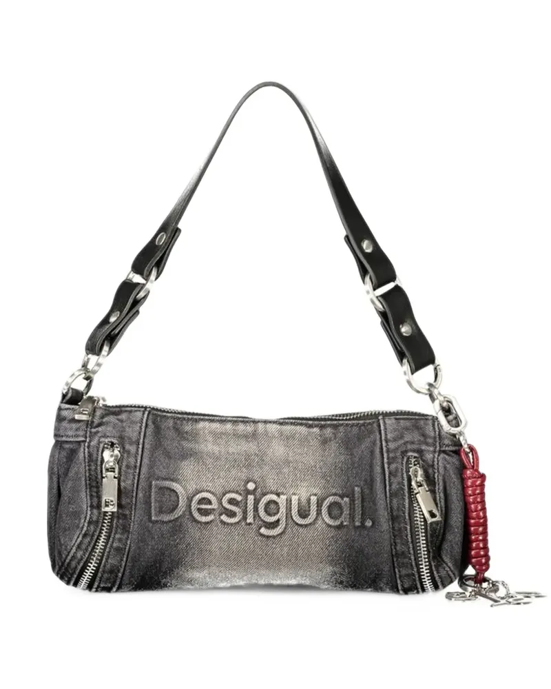 Desigual medium logo-embossed denim tote bag - Grau Grau