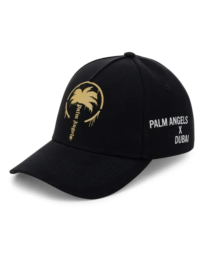 Palm Angels Baseballkappe mit Logo-Print - Schwarz Schwarz