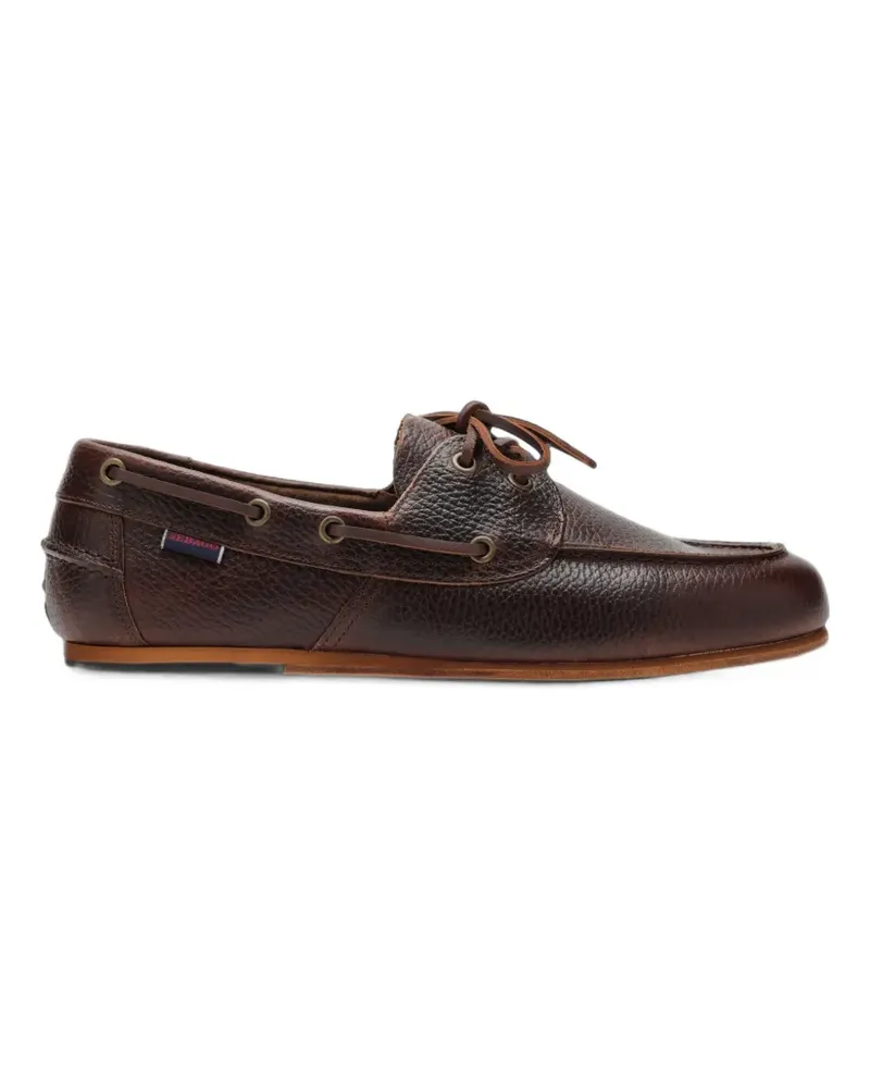 Sebago Owen tumbled-leather boat shoes - Braun Braun