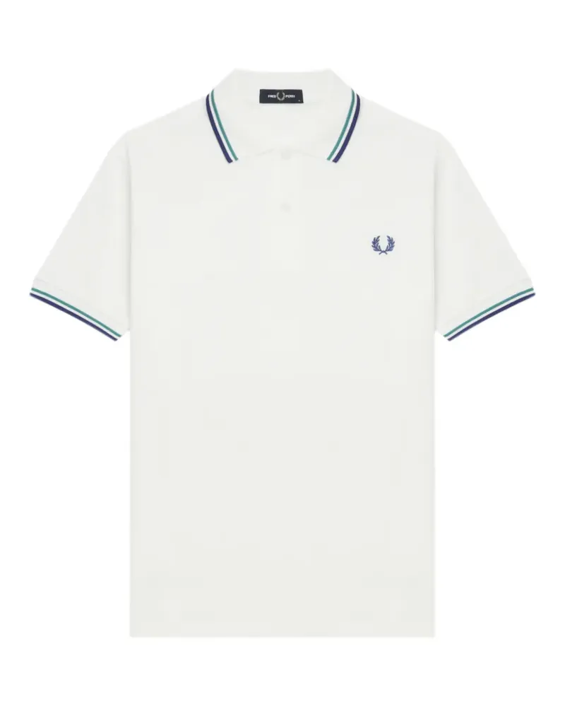 Fred Perry Poloshirt mit Kontrasträndern - Weiß Weiß