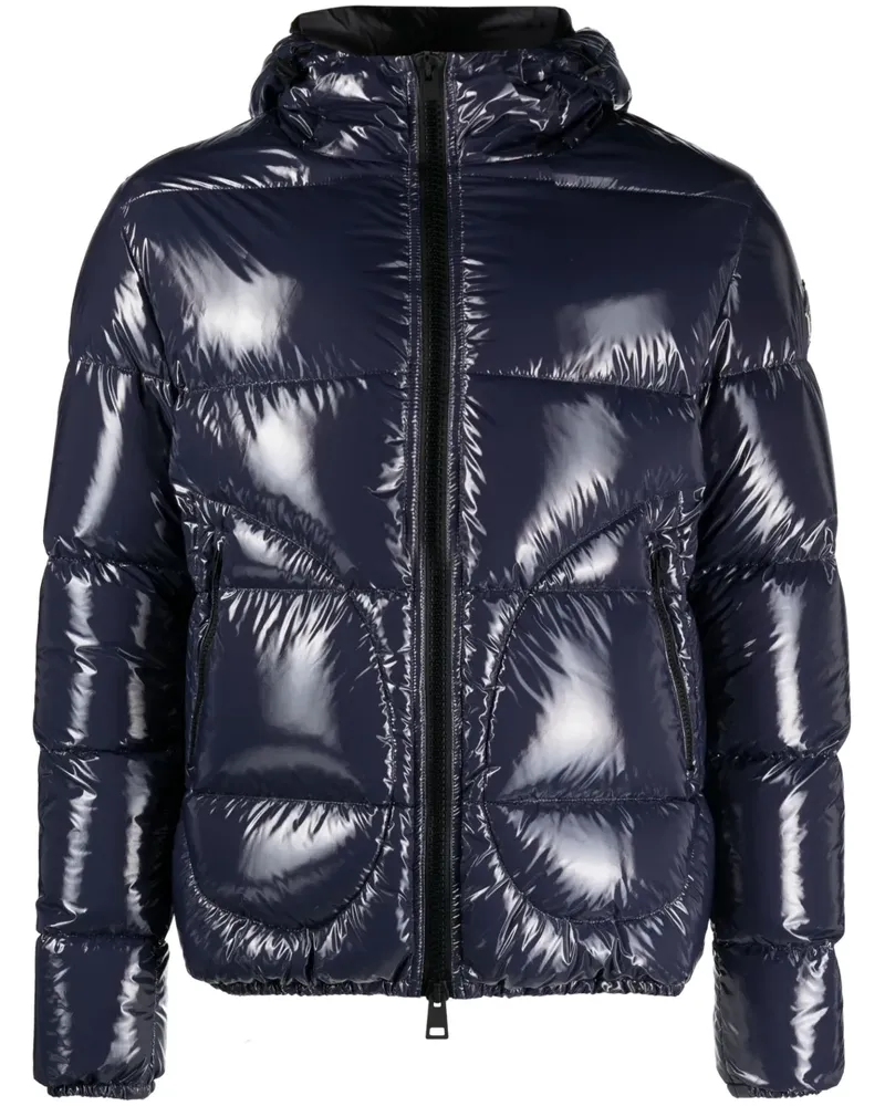 Herno Gefütterte Jacke in Lackoptik - Blau Blau
