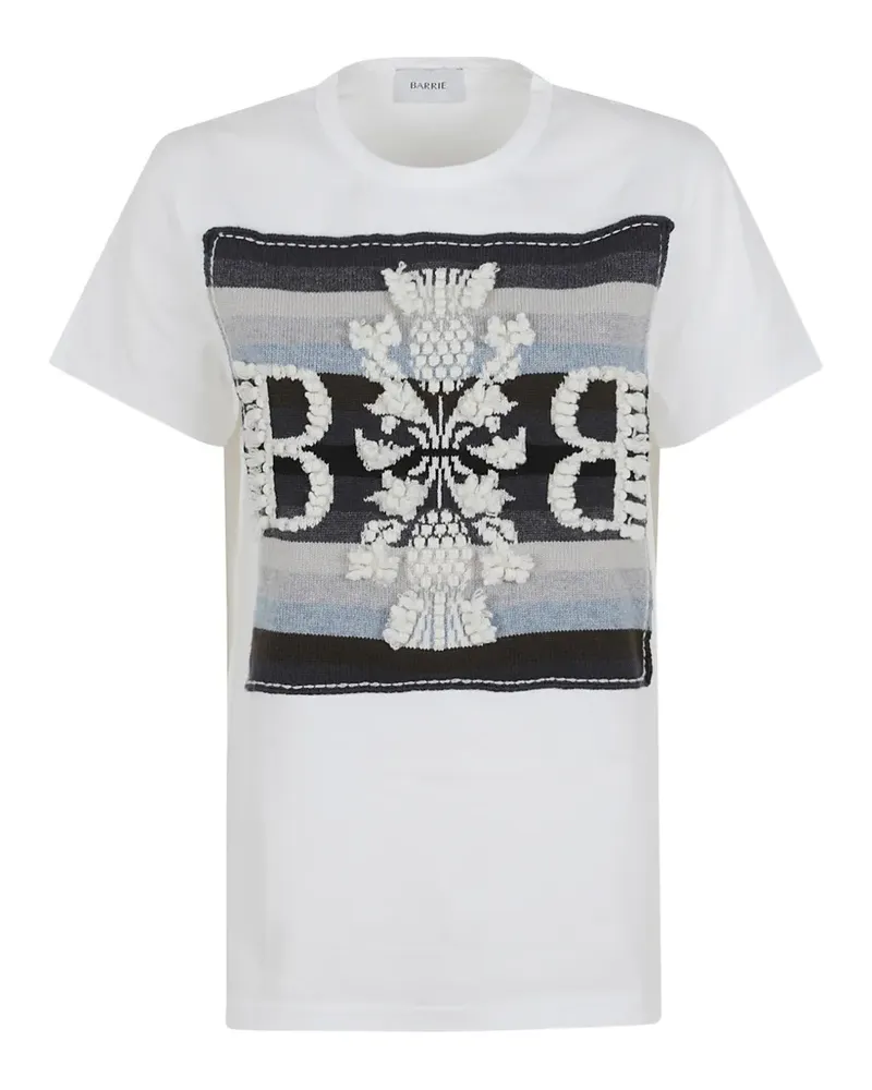 Barrie T-Shirt mit B-Logo-Patch - Weiß Weiß