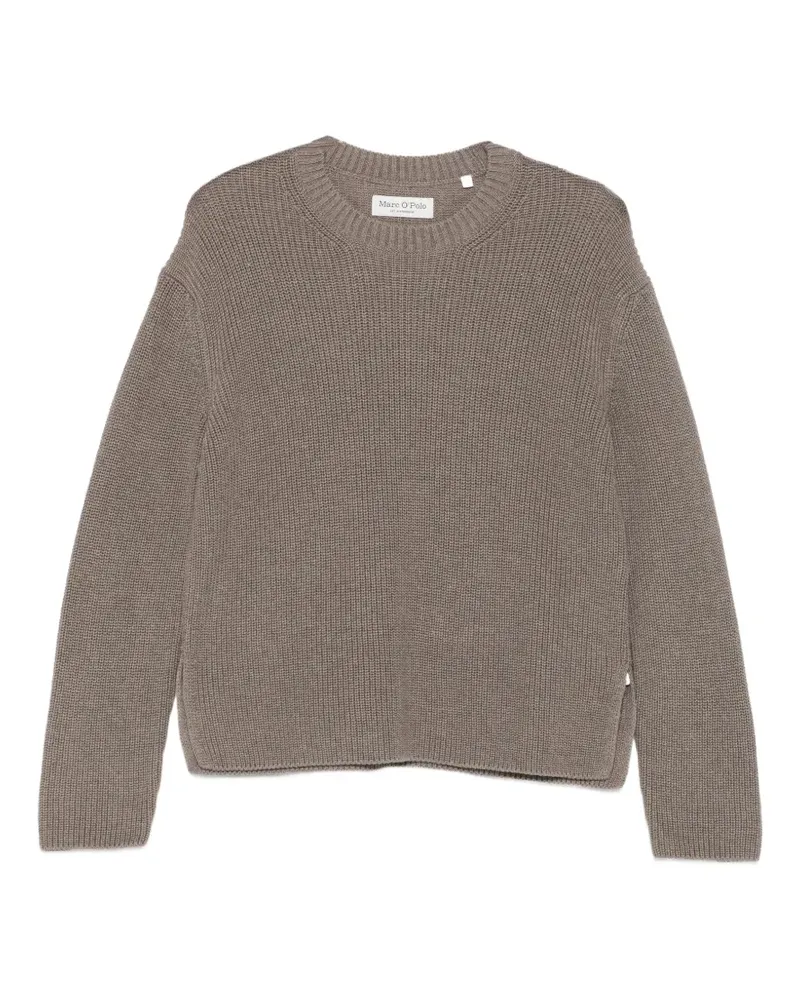 Marc O'Polo ribbed-knit crew-neck sweater - Braun Braun